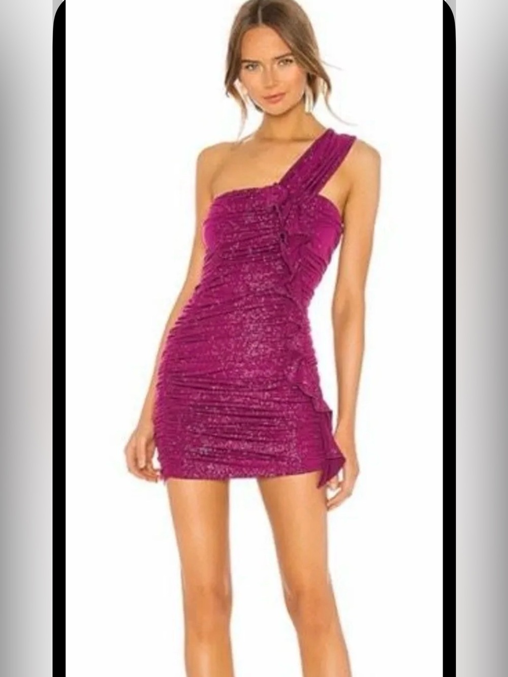 Revolve x H:ours One-Shoulder Ruched Mini Dress